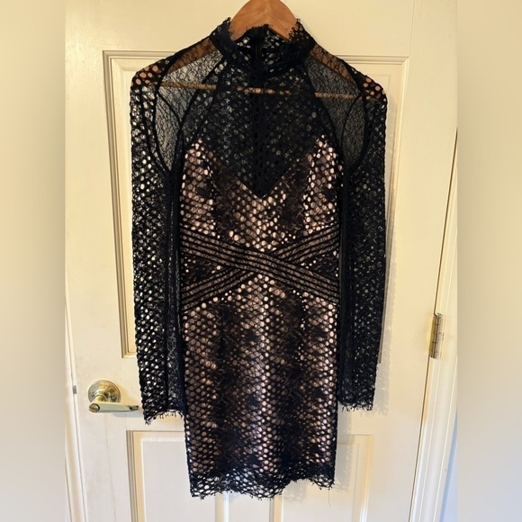 Bardot Long Sleeve Lace Sheath Dress - Picture 4 of 6